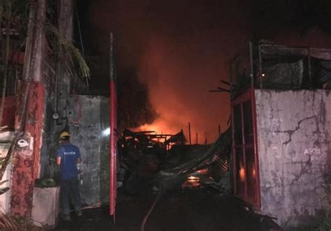 Fire hits warehouse in Project 7, Quezon City .